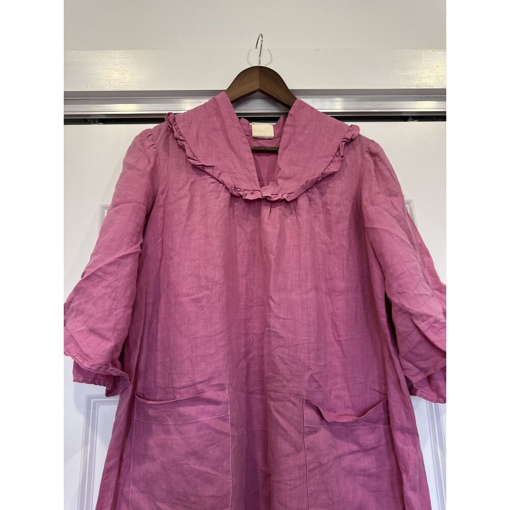 Pink Ruffled Maxi Dress - Picture 3 of 10